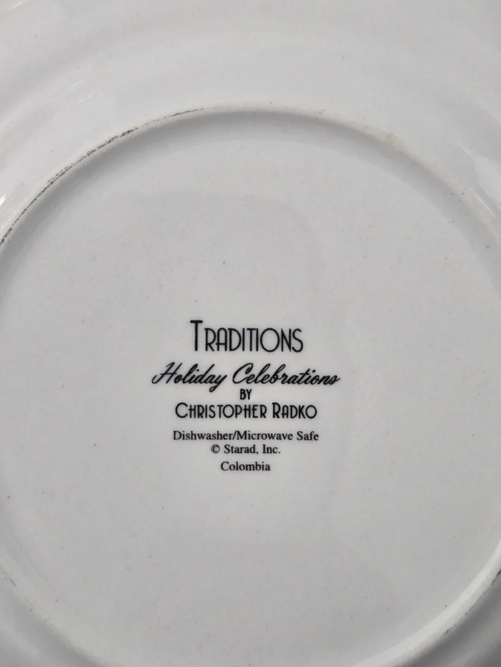 Christopher Radko Traditions Holiday Celebrations Christmas Plates Set of 6 6